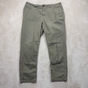 Fat Face Devon Chino Pants Women's US 10 UK 14 Olive Green Casual Stretch Trouse